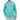 Teal long-sleeve shirt with hood on a white background